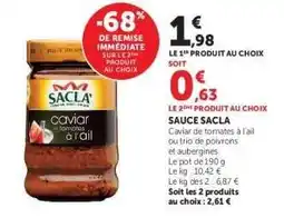 Super U SAUCE SACLA offre