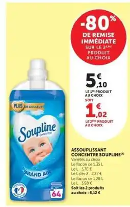 Super U ASSOUPLISSANT CONCENTRÉ SOUPLINE offre