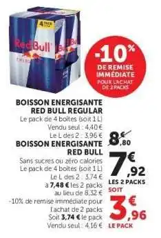 Super U Boisson Energizante Red Bull Regular offre