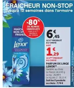 Super U Parfum de Linge Lenor offre