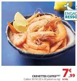Super U CREVETTES CUITES offre