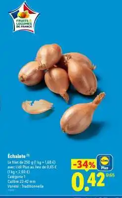 Lidl ÉCHALOTE offre