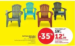 Super U Fauteuil Empilable Dolomiti offre