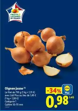 Lidl OIGNON JAUNE offre