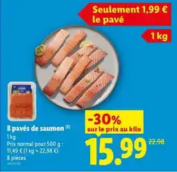 Lidl 8 pavés de saumon offre