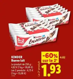 Lidl Kinder Bueno Lait offre