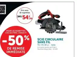 Super U SCIE CIRCULAIRE SANS FIL TC-HS 18 Li – Solo offre