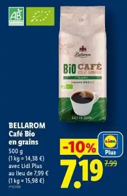 Lidl BELLAROM Café Bio en grains offre