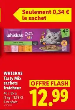 Lidl WHISKAS Tasty Mix sachets fraîcheur offre