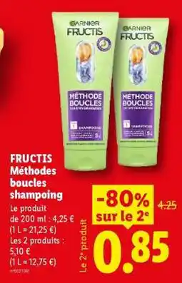 Lidl FRUCTIS Méthodes boucles shampooing offre