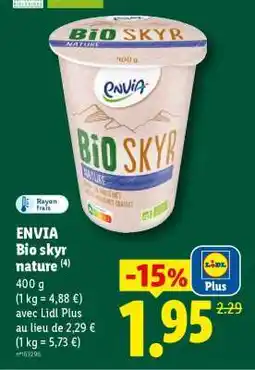 Lidl ENVIA Bio skyr nature offre
