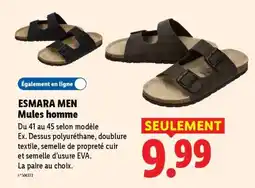 Lidl ESMARA MEN Mules homme offre