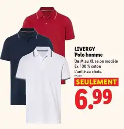 Lidl LIVERGY Polo homme offre