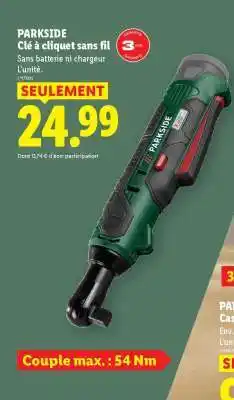 Lidl PARKSIDE Clé à cliquet sans fil offre