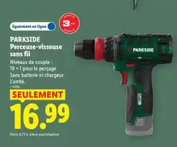 Lidl PARKSIDE Perceuse-visseuse sans fil offre