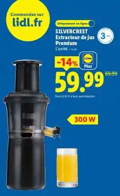 Lidl SILVERCREST Extracteur de jus Premium offre