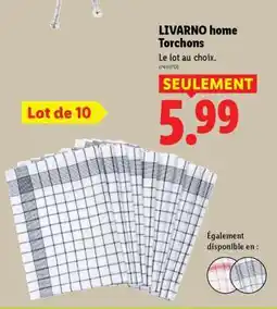 Lidl LIVARNO home Torchons offre