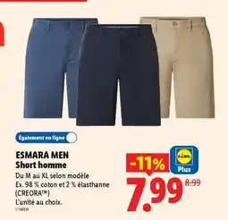 Lidl ESMARA MEN Short homme offre