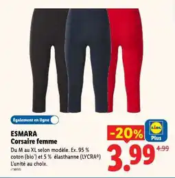 Lidl ESMARA Corsaire femme offre