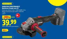 Lidl PARKSIDE PERFORMANCE offre