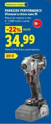 Lidl PARKSIDE Performance Visseuse à chocs sans fil offre