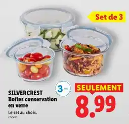 Lidl SILVERCREST Boîtes conservation en verre offre