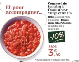 Thiriet Concassé de tomates à l'huile d'olive vierge extra 1% offre