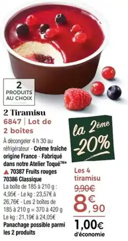 Thiriet 2 Tiramisu offre