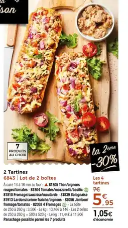 Thiriet 2 Tartines offre