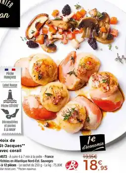 Thiriet Noix de St-Jacques avec corail offre