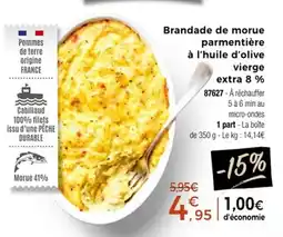Thiriet Brandade de morue parmentière à l'huile d'olive vierge extra 8 % offre