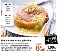 Thiriet Tête de veau sauce gribiche offre