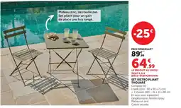 U Express SET BISTRO PLIANT THOUARÉ offre