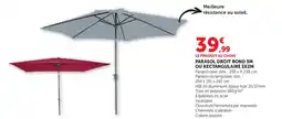 U Express PARASOL DROIT ROND 3M OU RECTANGULAIRE 3X2M offre