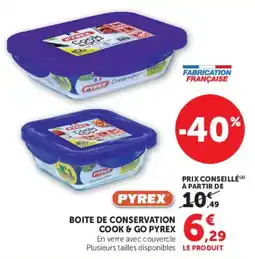 U Express BOITE DE CONSERVATION COOK & GO PYREX offre