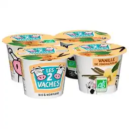 Carrefour Les 2 vaches yaourts brassés bio offre