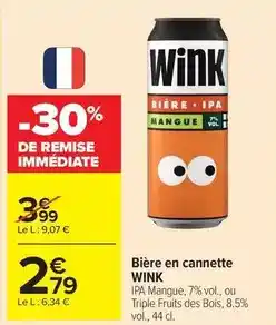 Carrefour Drive Bière en cannette offre