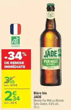 Carrefour Drive Bière bio offre
