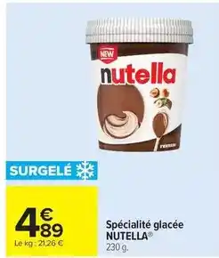 Carrefour Drive Nutella - spécialité glacée offre