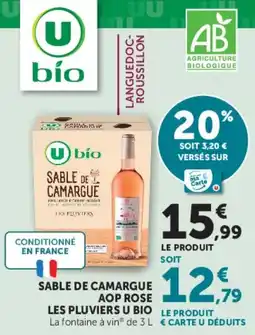 U Express Sable de camargue aop rose les pluviers u bio offre