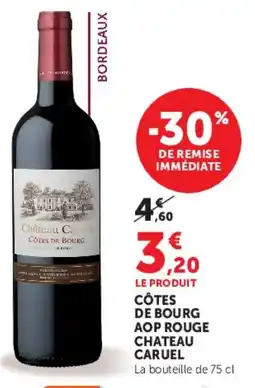 U Express Cotes de bourg aop rouge chateau caruel offre