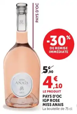 U Express Pays d'oc igp rose miss anais offre