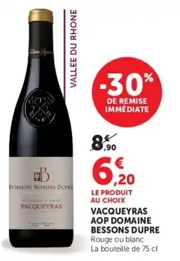U Express Vacqueyras aop domaine bessons dupre offre