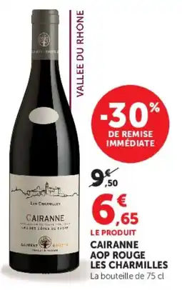 U Express Cairanne aop rouge les charmilles offre