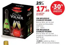 U Express Vin mousseux charles volner offre