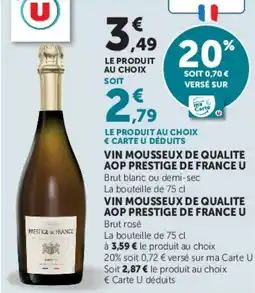 U Express Vin mousseux de qualite aop prestige de france u offre