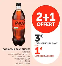 U Express Coca cola sans sucres offre