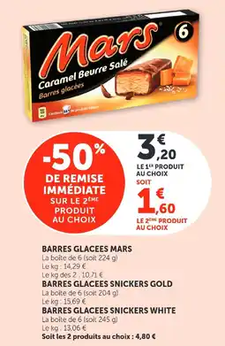 U Express Barres glacees mars offre