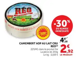 U Express Camembert aop au lait cru reo offre