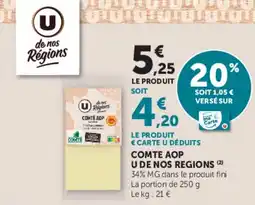 U Express Comte aop u de nos regions offre